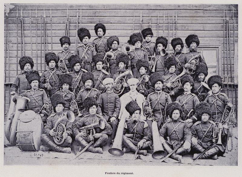 Het Russische leger: Fanfare van het regiment door French Photographer