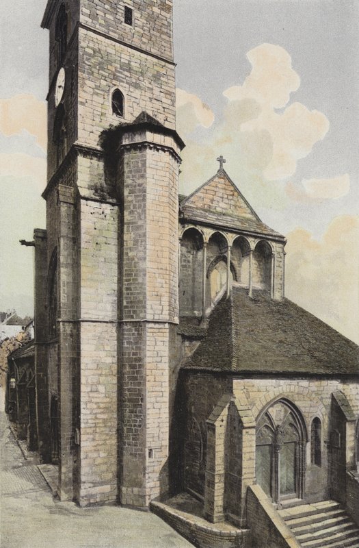 Neufchâteau, kerk Saint-Christophe, westzijde door French Photographer