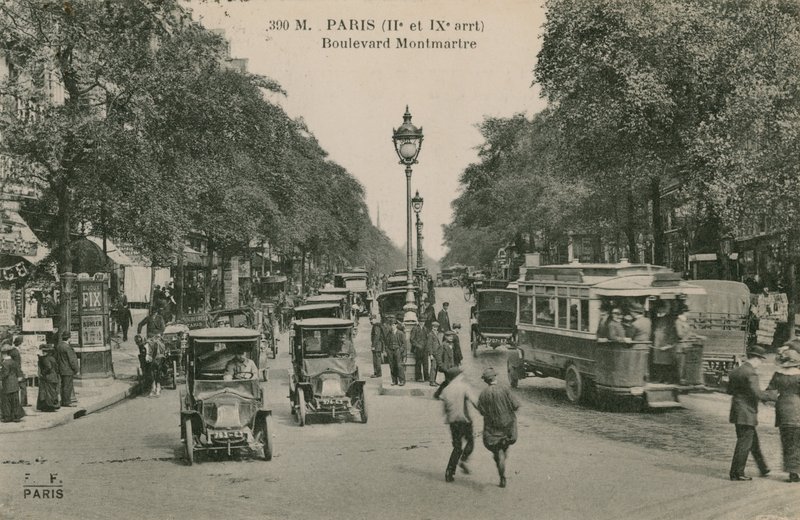 Parijs, Boulevard Montmartre door French Photographer