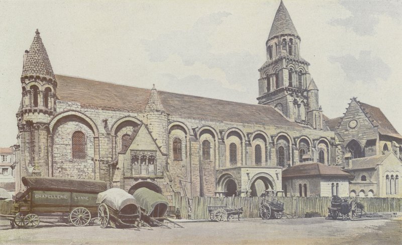 Poitiers, Kerk Notre-Dame-la-Grande, Zuidelijke zijgevel door French Photographer