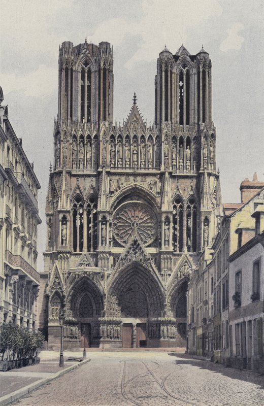 Reims, Kathedraal, Voorgevel W door French Photographer