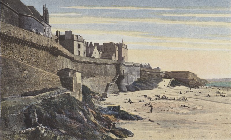 Saint-Malo, De wallen, westelijk deel (13e eeuw) door French Photographer