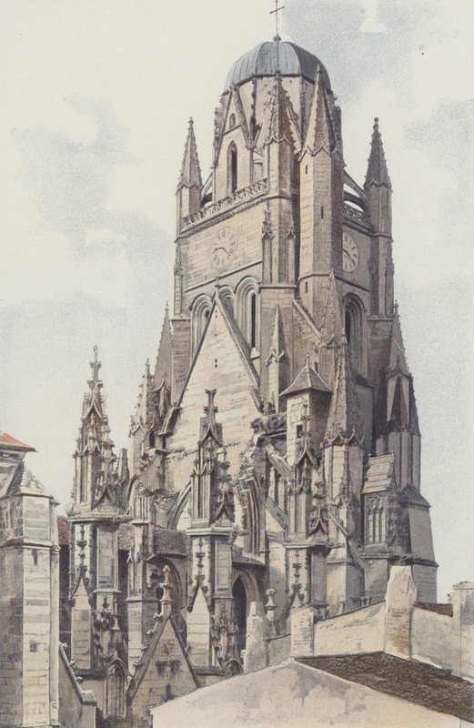 Saintes, Oude Kathedraal Saint-Pierre, Uitzicht NO door French Photographer