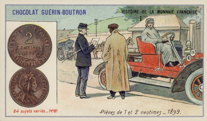 1 en 2 centimes stukken door French School