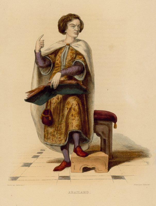 Abailard (gekleurde gravure) door French School