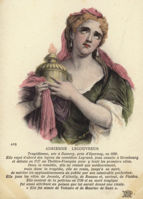 Adrienne Lecouvreur (kleurgravure) door French School