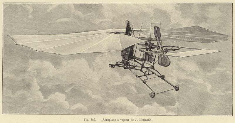 Aeroplane a vapeur de J Hofmann door French School