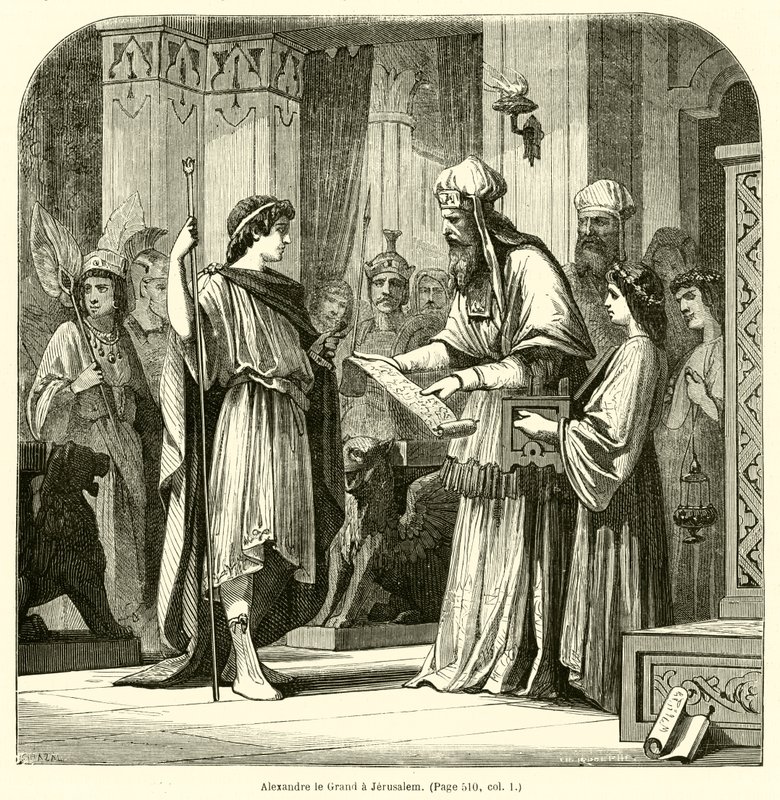 Alexander de Grote in Jeruzalem door French School