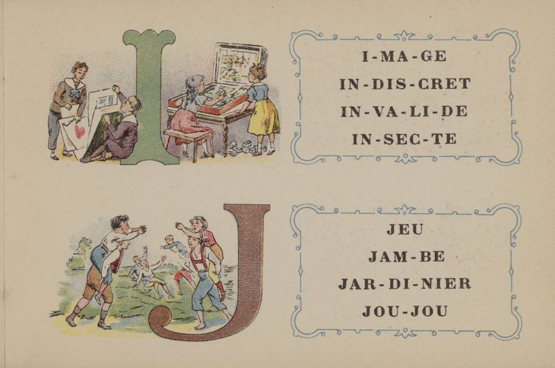Alfabet De La Phosphatine Falieres (kleur litho) door French School
