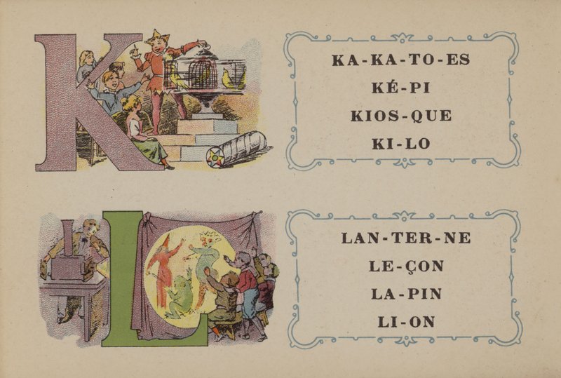Alfabet De La Phosphatine Falieres (kleur litho) door French School