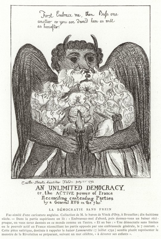 Een onbeperkte democratie, 1792 door French School