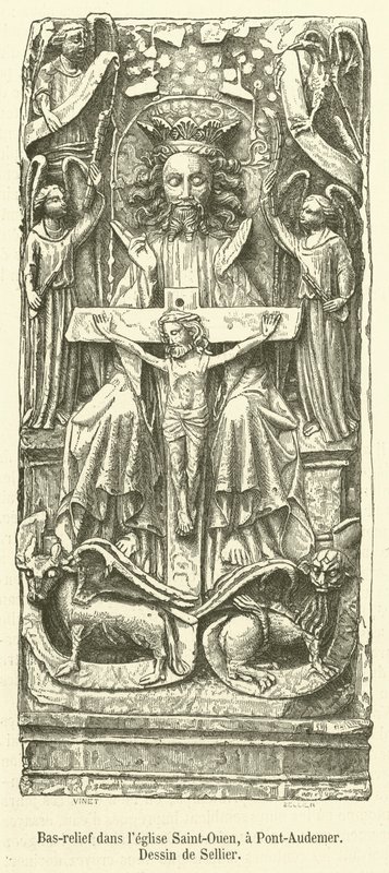 Bas-reliëf in de kerk Saint-Ouen, Pont-Audemer door French School