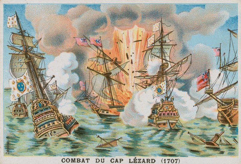 Slag bij de Lizard, 1707 door French School
