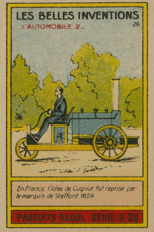 Mooie uitvindingen kaart, auto door French School