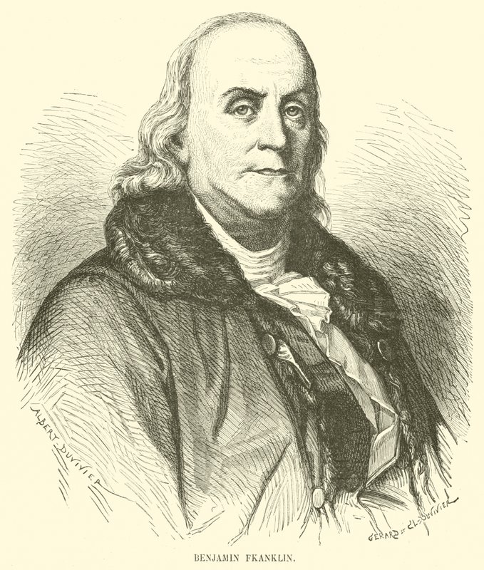 Benjamin Franklin door French School