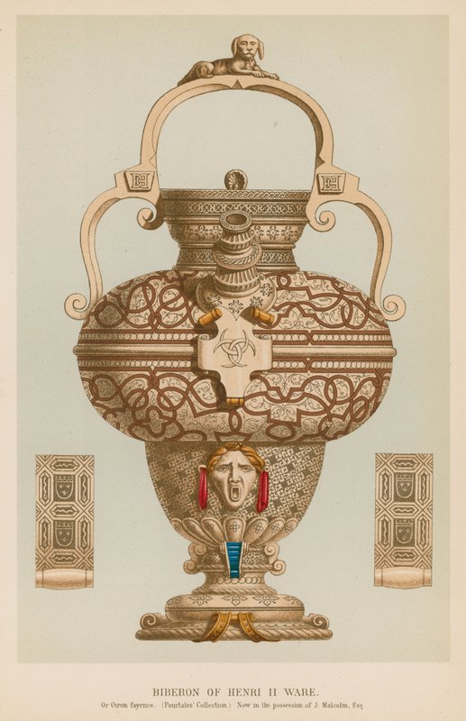 Biberon van Henri II Aardewerk door French School