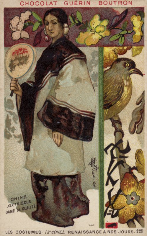 Chinese dame, 19e eeuw door French School