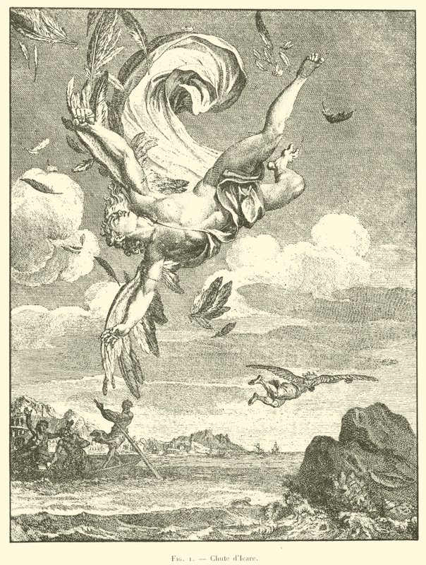 Val van Icarus door French School
