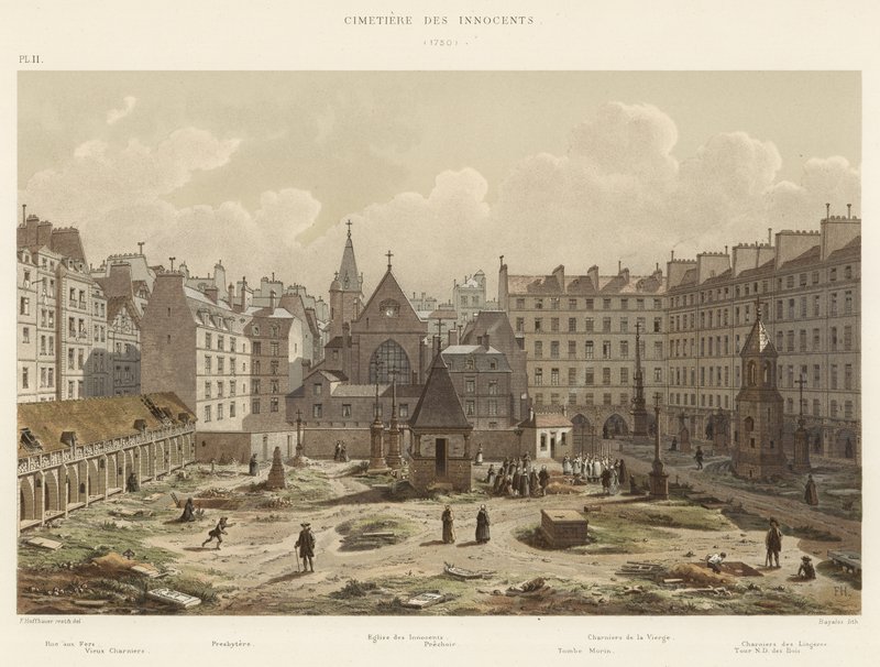 Cimetière des Innocents, 1750 door French School