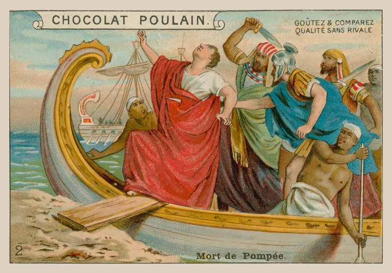 Dood van Pompeius (106-48 v.Chr.) door French School