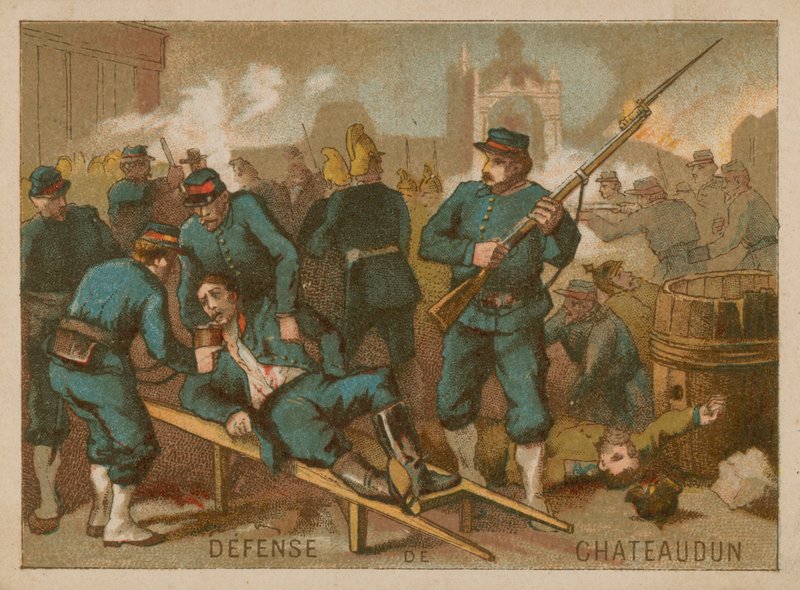 Verdediging van Chateaudun in 1870 door French School