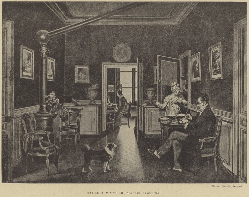 Eetkamer door French School