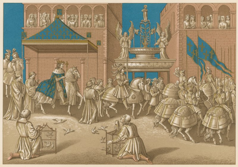 De Intocht van Karel de Zevende in Parijs door French School