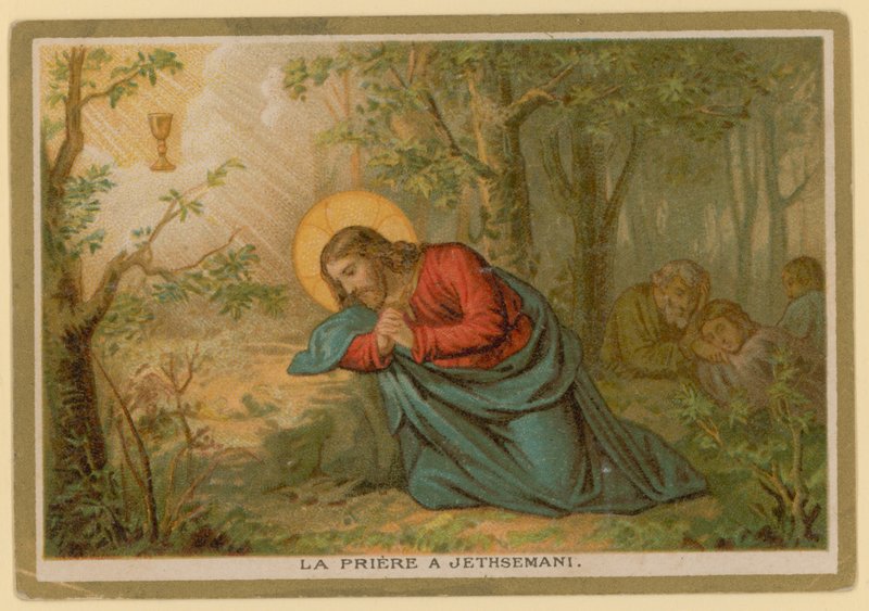 Episode uit het leven van Jezus Christus (chromolitho) door French School