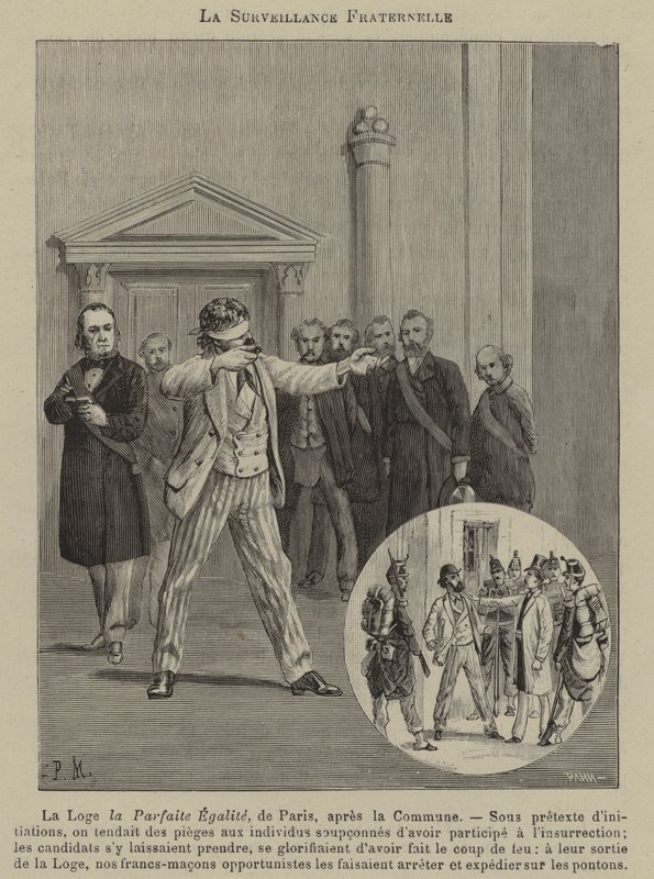 Broederlijke bewaking (gravure) door French School