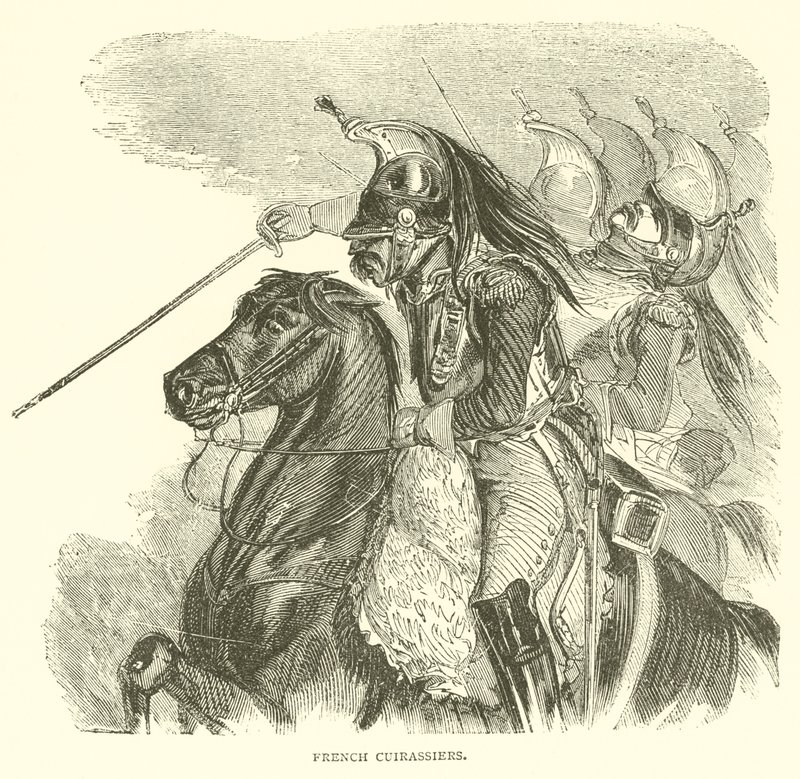 Franse Cuirassiers (gravure) door French School