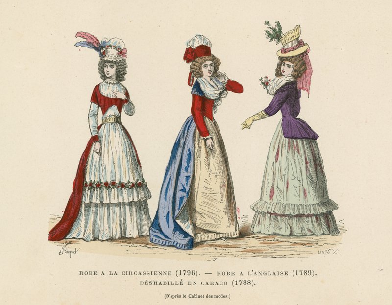 Franse mode, late 18e eeuw door French School