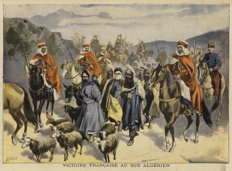 Franse overwinning in Zuid-Algerije, 1897 door French School