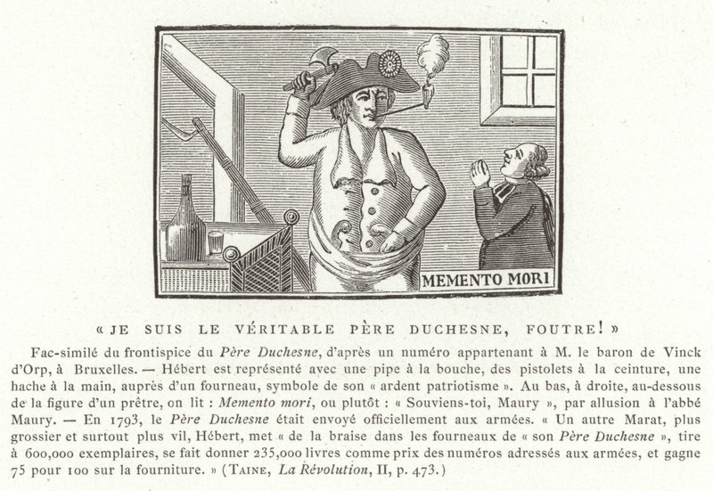 Frontispice van Le Pere Duchesne, 1790s door French School