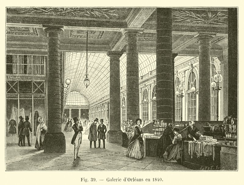 Orleans galerij in 1840 door French School