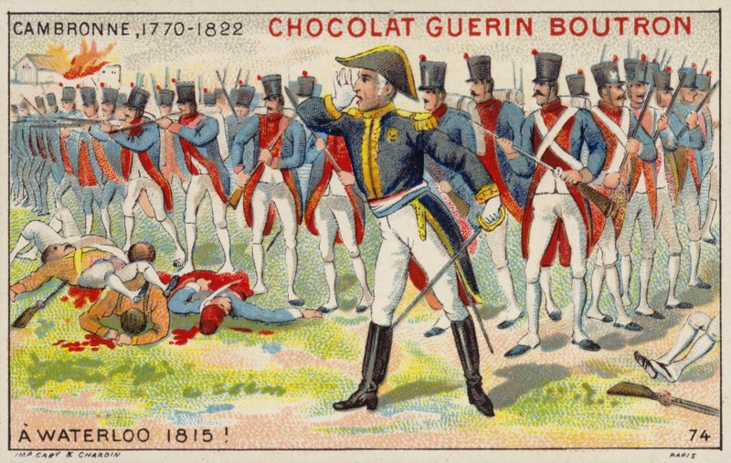 Generaal Cambronne bij de Slag bij Waterloo door French School
