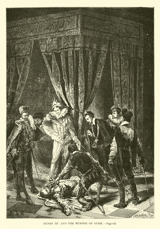 Hendrik III en de moord op Guise door French School