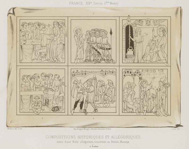 Historische en allegorische composities door French School