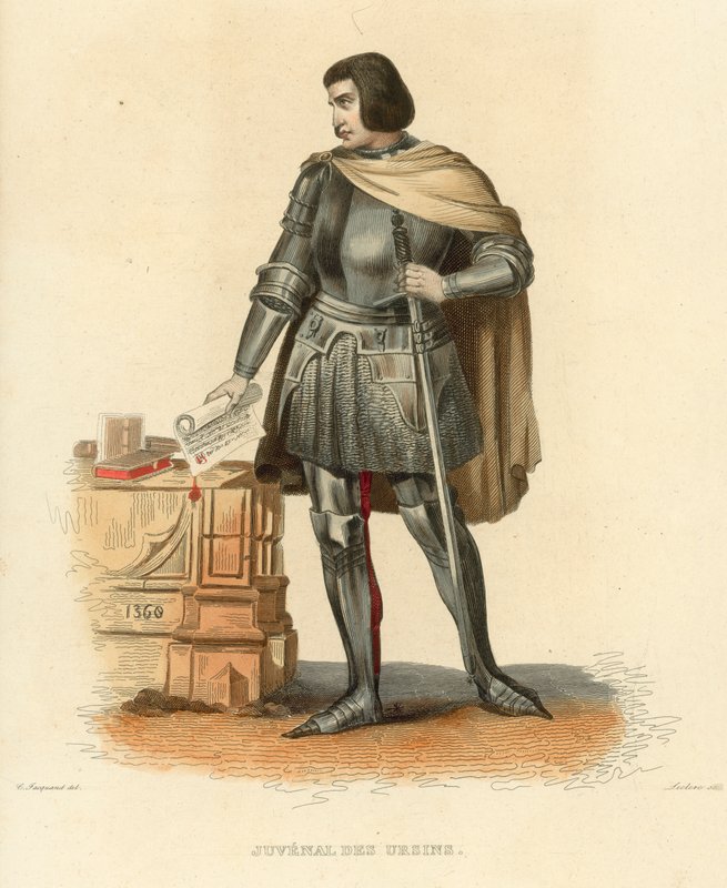 Juvenal des Ursins (gekleurde gravure) door French School