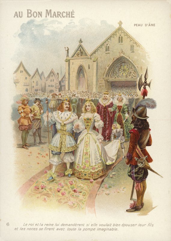 Processie van koning en koningin door French School