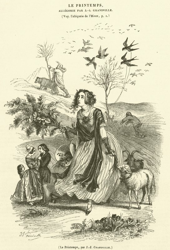 De Lente (gravure) door French School