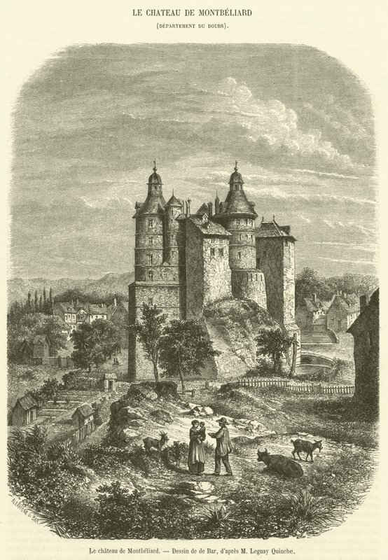 Het kasteel van Montbéliard door French School
