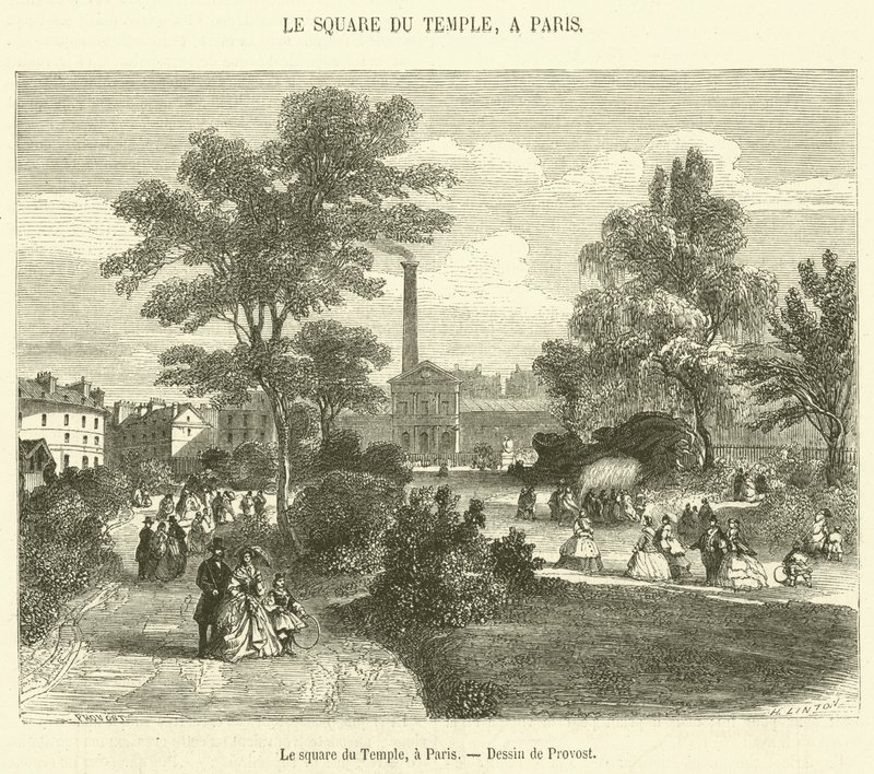 Le square du Temple, in Parijs door French School