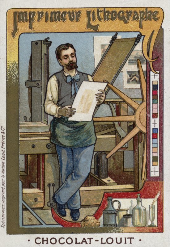 Lithograaf door French School