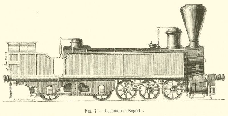 Locomotief Engerth door French School