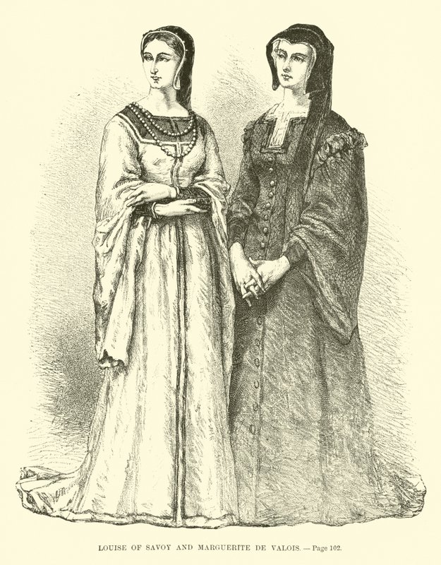 Louise van Savoye en Marguerite de Valois door French School