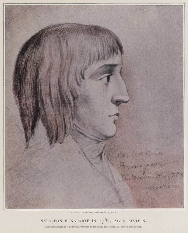 Napoleon Bonaparte in 1785 door French School