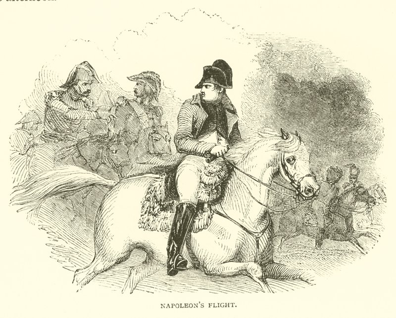 Napoleons vlucht (gravure) door French School