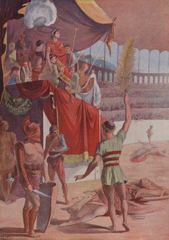 Nero in het circus door French School