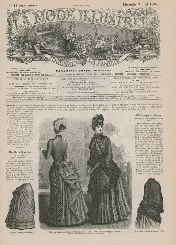 Pagina uit La Mode Illustrée door French School