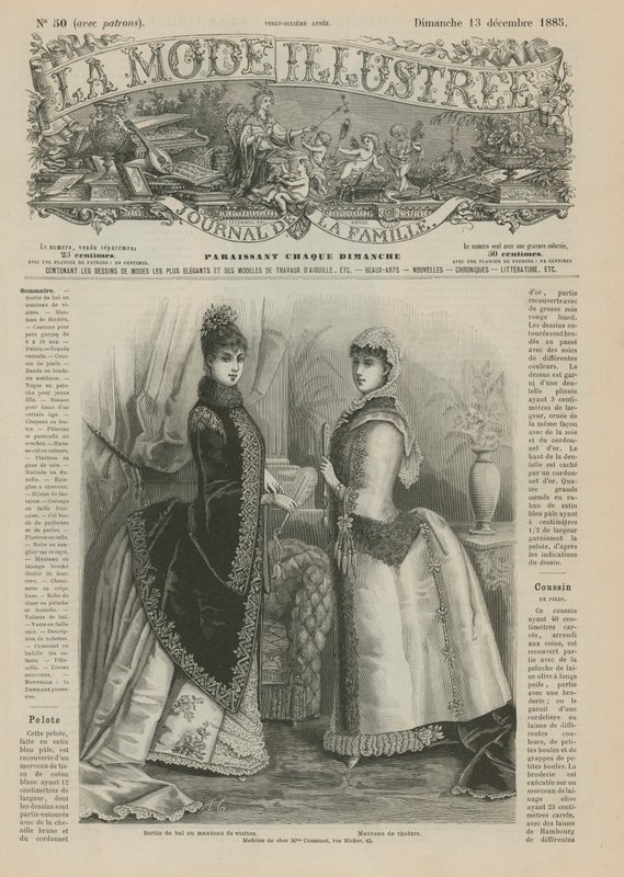 Pagina uit La Mode Illustrée, 1885 door French School